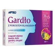 Gardło z porostem islandzkim APTEO, 36 pastylek do ssania