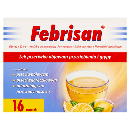 Febrisan, 16 saszetek - PRODUKT LECZNICZY NIEREFUNDOWANY OTC