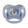 Canpol babies Smoczek silikonowy 6-18m symetryczny Cute Animals, niebieski, 1 sztuka - zdjęcie produktu