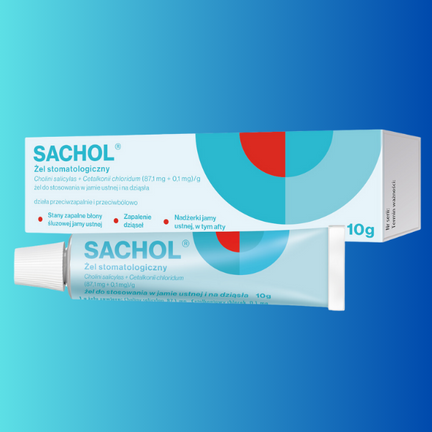 Sachol, żel stomatologiczny do stosowania w jamie ustnej i na dziąsła, 10 g - Dorosły