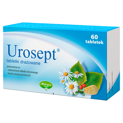Urosept, 60 tabletek drażowanych - PRODUKT LECZNICZY NIEREFUNDOWANY OTC