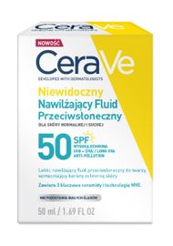 CeraVe, niewidoczny, nawilżający fluid przeciwsłoneczny SPF50, 50 ml