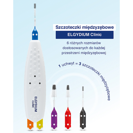 Elgydium Clinic Trio Compact 145, szczoteczki międzyzębowe