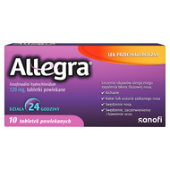 Allegra 120 mg, 10 tabletek powlekanych