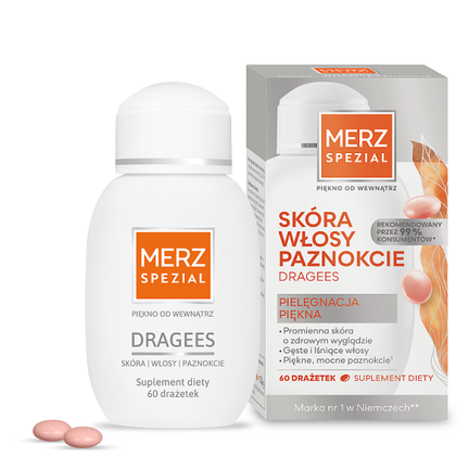 Merz Spezial Dragees, skóra, włosy, paznokcie, 60 drażetek - cena