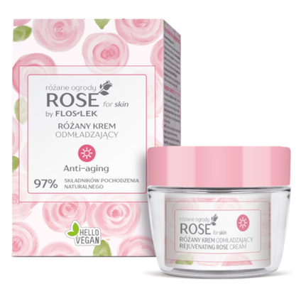 FLOS-LEK Floslek Laboratorium Rose for skin, różany krem odmładzający na dzień, 50 ml — Składniki i ocena
