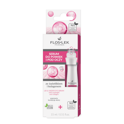 FLOS-LEK Flos-Lek, serum do powiek i pod oczy ze świetlikiem i kolagenem, 15 ml — Składniki i ocena