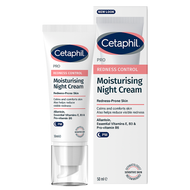 Cetaphil Pro Redness Control krem nawilżający na noc, 50 ml