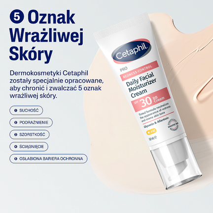 Cetaphil Pro Redness Control krem nawilżający na dzien SPF 30, 50 ml - Podrażnienie, Trądzik różowaty