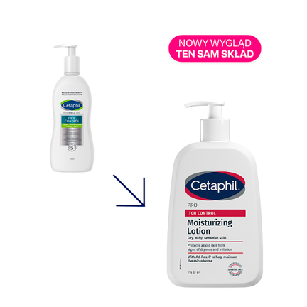 Cetaphil PRO Itch Control, balsam do nawilżania twarzy i ciała, 236 ml - AZS, AZS (atopowe zapalenie skóry), Podrażnienie, Suchość