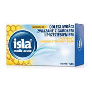 Isla Medic Acute, smak miodowo-cytrusowy, 50 pastylek do ssania