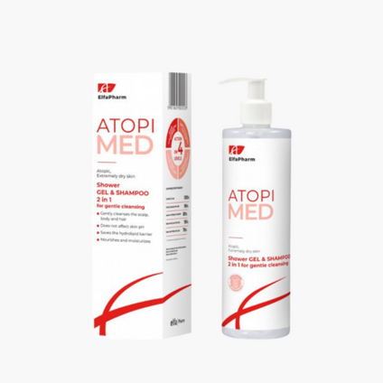 ELFA PHARM Atopi Med, 2w1 Shampoo i Duschgel, 400 ml — Inhaltsstoffe i ocena