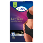 TENA Lady Pants Black wysokim stanem, rozmiar L, 30 sztuk