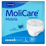 Majtki chłonne MoliCare Premium Mobile, 6/10 kropli, rozmiar L, 30 sztuk