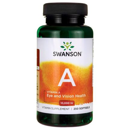Swanson Witamina A 10000 IU, kapsułki żelowe, 250 kapsułek - zdjęcie produktu