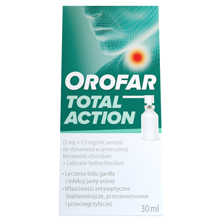 Orofar Total Action, spray, 30 ml - PRODUKT LECZNICZY NIEREFUNDOWANY OTC