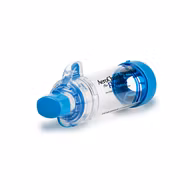 AeroChamber Plus Flow-Vu, komora inhalacyjna z ustnikiem dla dorosłych i dzieci od 5 lat, niebieski, 1 sztuka