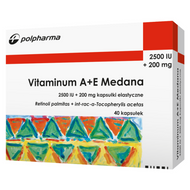 Vitaminum A + E Medana, 2500 IU + 200 mg, 40 kapsułek elastycznych