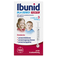 Ibunid dla dzieci Forte, 200 mg/5 ml, smak truskawkowy, 100 ml