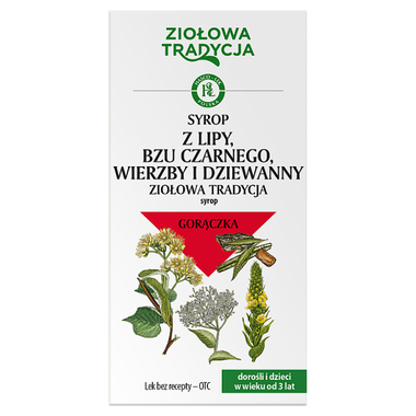 Syrop z lipy, bzu czarnego, wierzby i dziewanny, 125 g