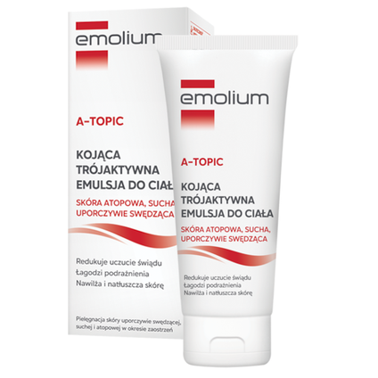 SANOFI-AVENTIS Emolium A-Topic, kojąca trójaktywna emulsja do ciała, 200 ml — Składniki i ocena