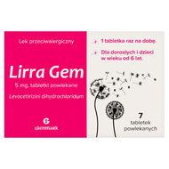 Lirra Gem 5 mg, 7 tabletek powlekanych