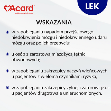 Acard 150 mg, 60 tabletek dojelitowych - POLPHARMA