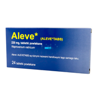 Aleve 220 mg, 24 tabletki powlekane (import równoległy Pharmapoint)