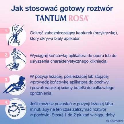 Tantum Rosa  1mg/ml, roztwór dopochwowy, 5 butelek po 140 ml - 5909991258528