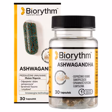 Biorythm Ashwagandha, 30 kapsułek o przedłużonym uwalnianiu
