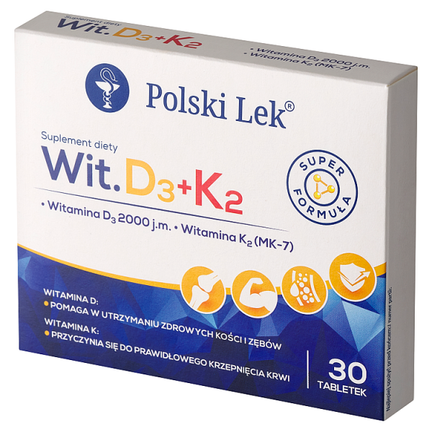 Sundovit D3 + K2, 30 tabletek - 5901785306866