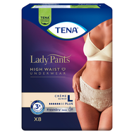 TENA Lady Pants Creme wysokim stanem, rozmiar L, 8 sztuk