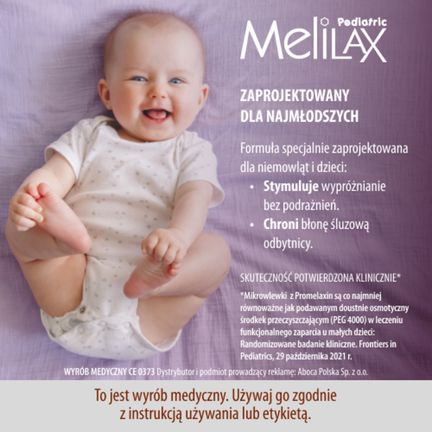Melilax Pediatric, mikrowlewka doodbytnicza, 6 wlewek po 5 g - 8032472010449