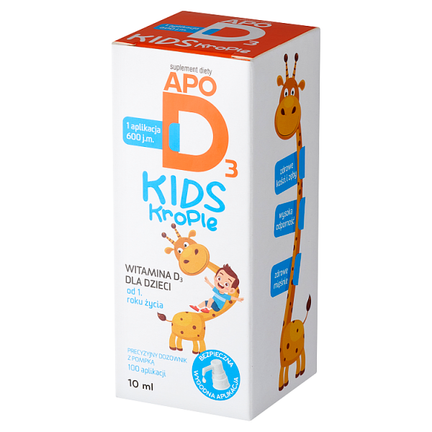 ApoD3 Kids 600 j.m. krople, 10 ml - SUPLEMENT DIETY