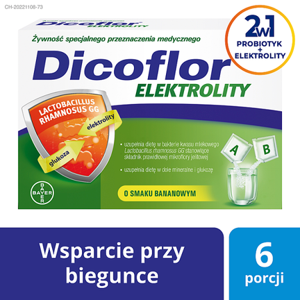 Dicoflor Elektrolity, 6 porcji (12 saszetek) - Nawadniające