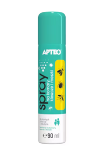 Spray na komary, kleszcze, meszki APTEO, 90 ml Spray na komary, kleszcze, meszki APTEO, 90 ml