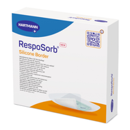 Opatrunek RespoSorb Silicone Border, 8 x 8 cm, 1 sztuka