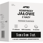 Apteo kompresy jałowe z gazy, 5 cm x 5 cm, 3 sztuki x 20 opakowań