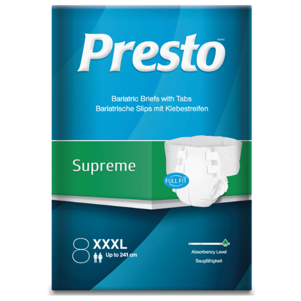 Dailee Presto Ultimate Stretch - majtki chłonne w bardzo dużych rozmiarach, XXXL, 8 sztuk - zdjęcie produktu