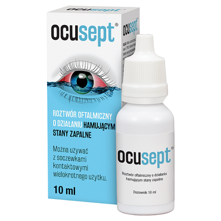 Ocusept, krople do oczu na stan zapalny dla dzieci i dorosłych, 10 ml - zdjęcie produktu
