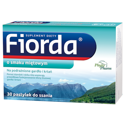 Fiorda, 30 pastylek, smak miętowy - zdjęcie produktu