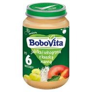 Bobovita deserek Jabłka, winogrona i kaszka manna po 6 miesiącu, 190 g