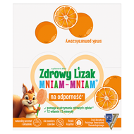 Zdrowy lizak Mniam-Mniam 12 witamin i 2 minerały, smak pomarańczowy, 40 sztuk