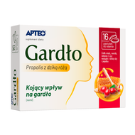 Gardło propolis z dziką różą APTEO, 16 pastylek do ssania