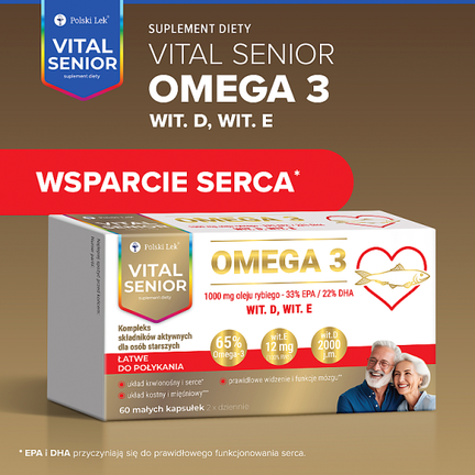 Vital Senior Omega 3, 60 kapsułek miękkich - KAPSUŁKI MIĘKKIE