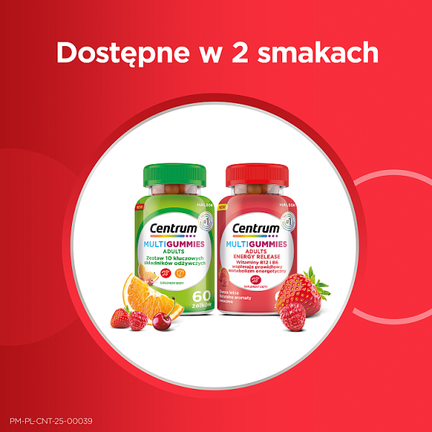 Centrum Multigummies Energy, 60 żelek - Uzupełniające dietę, Wspierające