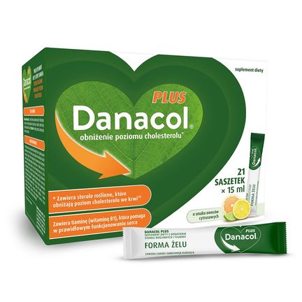 Danacol Plus, 21 saszetek x 15 ml - SUPLEMENT DIETY
