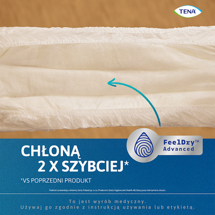 Majtki chłonne TENA Pants ProSkin Normal, M, 30 sztuk - opakowanie produktu