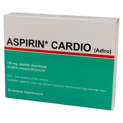 Aspirin Cardio 100 mg, 30 tabletek (import równoległy Delfarma)  - zdjęcie produktu