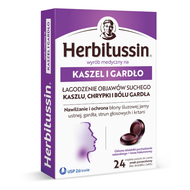 Herbatussin kaszel i gardło, 24 pastylki do ssania